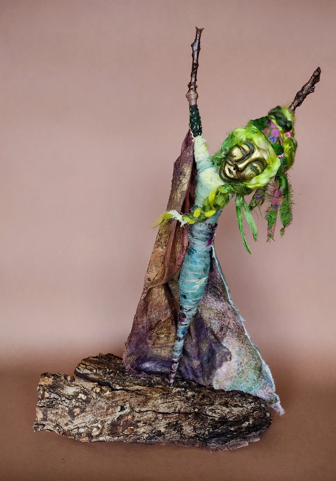 Dryad Trees 1 and Art Doll - Gillian Runting