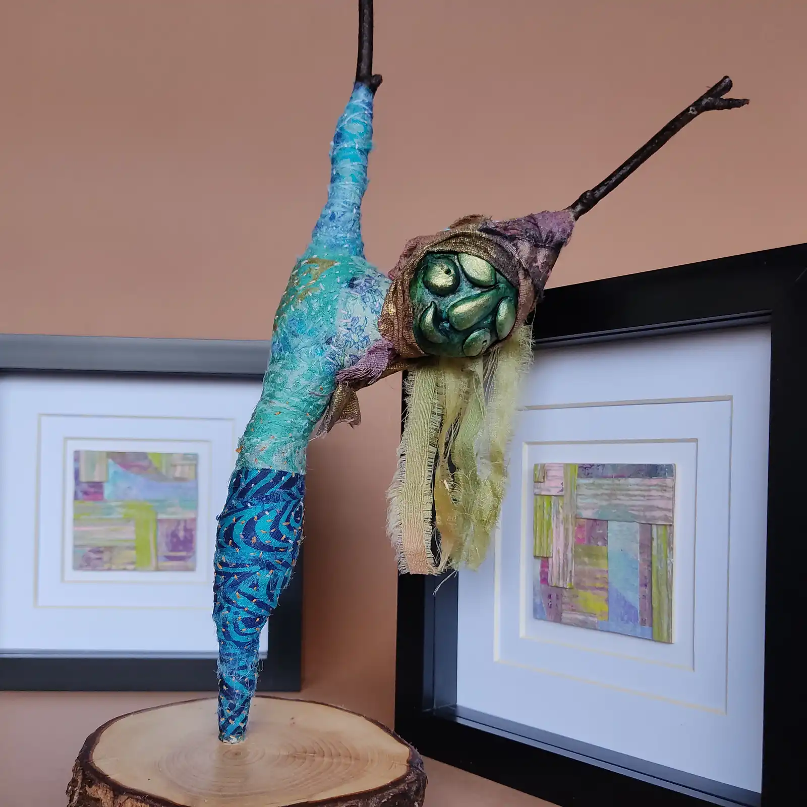 Thumbnail: Aura Cool Breeze 1 & 2 with Art Doll - Gillian Runting
