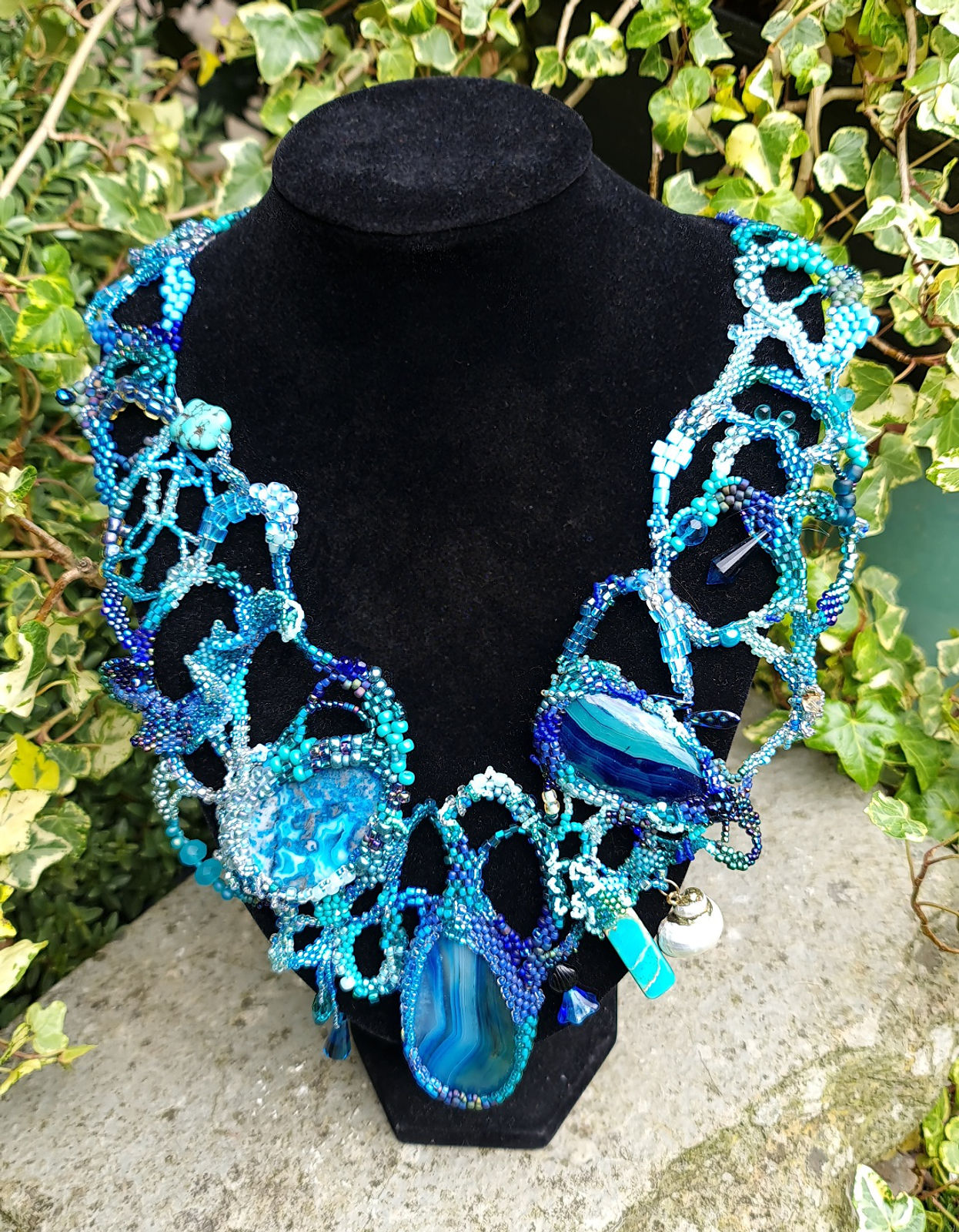 Sea Foam Serendipity Sculptural Necklace - Annie Cole
