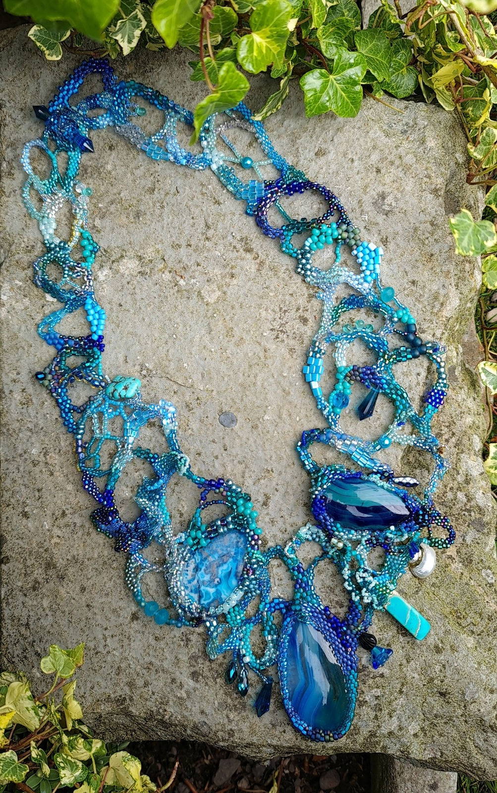 Sea Foam Serendipity Sculptural Necklace - Annie Cole